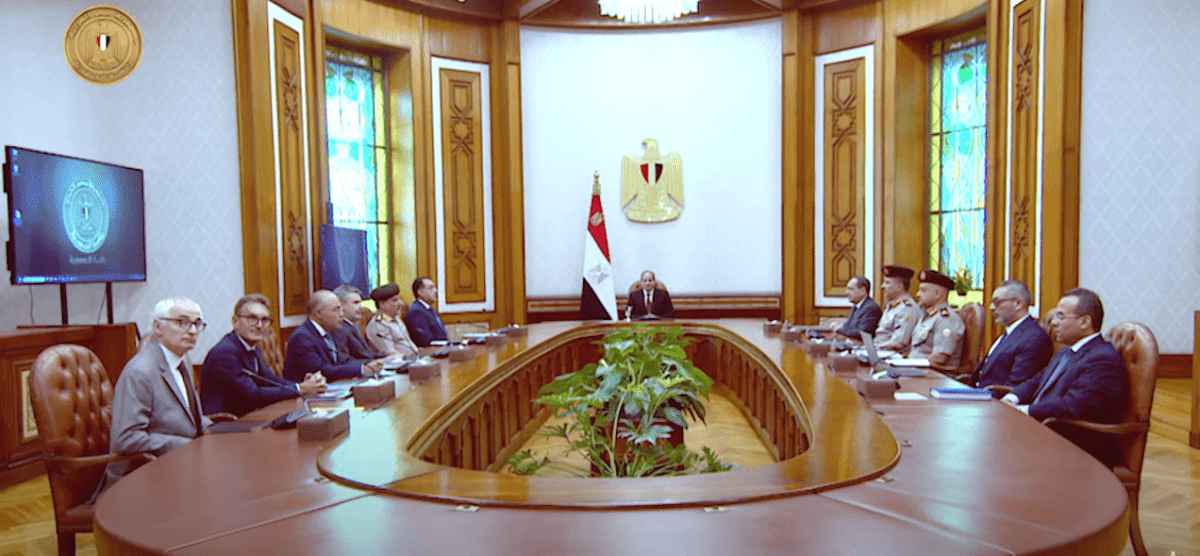 President Abdel Fattah El-Sisi meets a number of CEOs of Italian mining companies